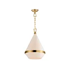 Maxim Lighting 10376WTSBR Giza 1-Light 60W Satin Brass Pendant