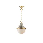 Maxim Lighting 10384WTSNSBR Conrad 1-Light 60W Satin Nickel/Satin Brass Pendant