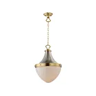 Maxim Lighting 10386WTSNSBR Conrad 1-Light 60W Satin Nickel/Satin Brass Pendant