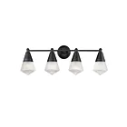 Maxim Lighting 10394PRBK 4-Lights 240W Black Bath Vanity Light