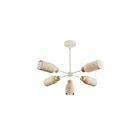 Maxim Lighting 10625TVOY 5-Lights 300W Travertine and Oyster Chandelier