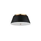 Maxim Lighting 10719WTBKNAB 1-Light 30W Black/Natural Aged Brass Flush Mount