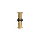 Maxim Lighting 10810SWBKAB 2-Lights 120W Black and Antique Brass Wall Sconce