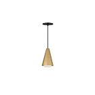 Maxim Lighting 10811SWBKAB 1-Light 60W Black and Antique Brass Pendant