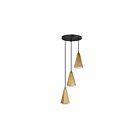 Maxim Lighting 10813SWBKAB 3-Lights 180W Black and Antique Brass Pendant