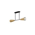 Maxim Lighting 10816SWBKAB 2-Lights 120W Black and Antique Brass Pendant