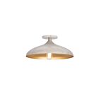 Maxim Lighting 10910WTGLD 1-Light 100W White and Gold Flush Mount