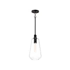 Maxim Lighting 11114CLBK Babylon 1-Light 60W Black Pendant