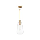 Maxim Lighting 11114CLSBR Babylon 1-Light 60W Satin Brass Pendant