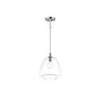 Maxim Lighting 11116CLSN Babylon 1-Light 60W Satin Nickel Pendant