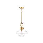 Maxim Lighting 11122CLSBR Harbor 1-Light 60W Satin Brass Pendant