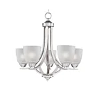 Maxim Lighting 11225FTSN Axis 5-Lights 300W Satin Nickel Incandescent Chandelier