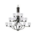 Maxim Lighting 11228FTOI Axis 15-Lights 600W Oil Rubbed Bronze Incandescent Chandelier