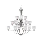 Maxim Lighting 11228FTSN Axis 15-Lights 600W Satin Nickel Incandescent Chandelier
