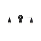 Maxim Lighting Lovell 11263BKSBR 3-Lights 60W Black/Satin Brass Vanity Light