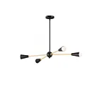 Maxim Lighting 11264BKSBR Lovell 4-Lights 240W Black/Satin Brass Pendant