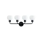 Maxim Lighting Coraline 11274SWBK 4-Lights 60W Black Vanity Light