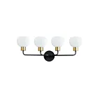 Maxim Lighting Coraline 11274SWBZSBR 4-Lights 60W Bronze/Satin Brass Vanity Light