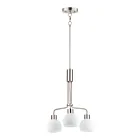 Maxim Lighting 11276SWSN Coraline 3-Lights 180W Satin Nickel Incandescent Chandelier