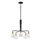 Maxim Lighting 11277SWBZSBR Coraline 5-Lights 300W Bronze/Satin Brass Incandescent Chandelier