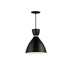 Maxim Lighting 11302BKSBR Carillon 1-Light 60W Black/Satin Brass Pendant