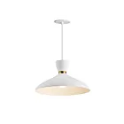 Maxim Lighting 11304WTSBR Carillon 1-Light 60W White/Satin Brass Pendant