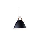 Maxim Lighting 11356TNBK Nordic 1-Light 60W Tan Leather/Black Pendant
