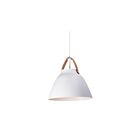 Maxim Lighting 11356TNWT Nordic 1-Light 60W Tan Leather/White Pendant