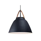 Maxim Lighting 11358TNBK Nordic 1-Light 60W Tan Leather/Black Pendant