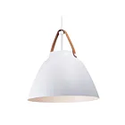 Maxim Lighting 11358TNWT Nordic 1-Light 60W Tan Leather/White Pendant