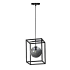 Maxim Lighting 11361MSKBKPC Fluid 1-Light 4W Black/Polished Chrome Pendant