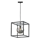Maxim Lighting 11364MSKBKPC Fluid 1-Light 4W Black/Polished Chrome Pendant