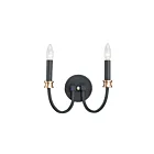 Maxim Lighting Charlton 11372BKAB 2-Lights Black/Antique Brass Wall Sconce