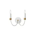 Maxim Lighting Charlton 11372WWTGL 2-Lights Weathered White/Gold Leaf Wall Sconce
