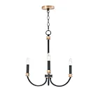 Maxim Lighting 11373BKAB Charlton 3-Lights 180W Black/Antique Brass Incandescent Chandelier