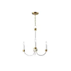 Maxim Lighting 11373WWTGL Charlton 3-Lights 180W Weathered White/Gold Leaf Incandescent Chandelier
