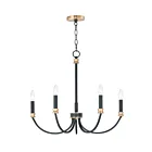 Maxim Lighting 11375BKAB Charlton 5-Lights 300W Black/Antique Brass Incandescent Chandelier