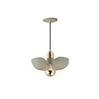 Maxim Lighting 11391SGSBR Poppy 1-Light 4W Silver Gold/Satin Brass Pendant