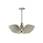 Maxim Lighting 11392SGSBR Poppy 1-Light 4W Silver Gold/Satin Brass Pendant