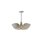 Maxim Lighting 11392SGSBR Poppy 1-Light 4W Silver Gold/Satin Brass Pendant