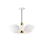 Maxim Lighting 11392WTSBR Poppy 1-Light 4W White/Satin Brass Pendant