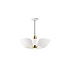 Maxim Lighting 11392WTSBR Poppy 1-Light 4W White/Satin Brass Pendant