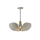 Maxim Lighting 11394SGSBR Poppy 1-Light 4W Silver Gold/Satin Brass Pendant