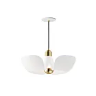 Maxim Lighting 11394WTSBR Poppy 1-Light 4W White/Satin Brass Pendant