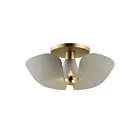 Maxim Lighting 11399SGSBR Poppy 1-Light 4W Silver Gold/Satin Brass Flush Mount