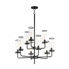 Maxim Lighting 11479CRBK Crosby 9-Lights 540W Black Incandescent Chandelier