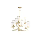 Maxim Lighting 11479CRSBR Crosby 9-Lights 540W Satin Brass Incandescent Chandelier