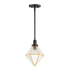 Maxim Lighting 11555BKBUB Adorn 1-Light 60W Black/Burnished Brass Pendant