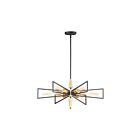 Maxim Lighting 11656BKSBR Wings 6-Lights 360W Black/Satin Brass Incandescent Chandelier