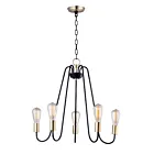 Maxim Lighting 11735OIAB Haven 5-Lights 300W Oil Rubbed Bronze/Antique Brass Incandescent Chandelier
